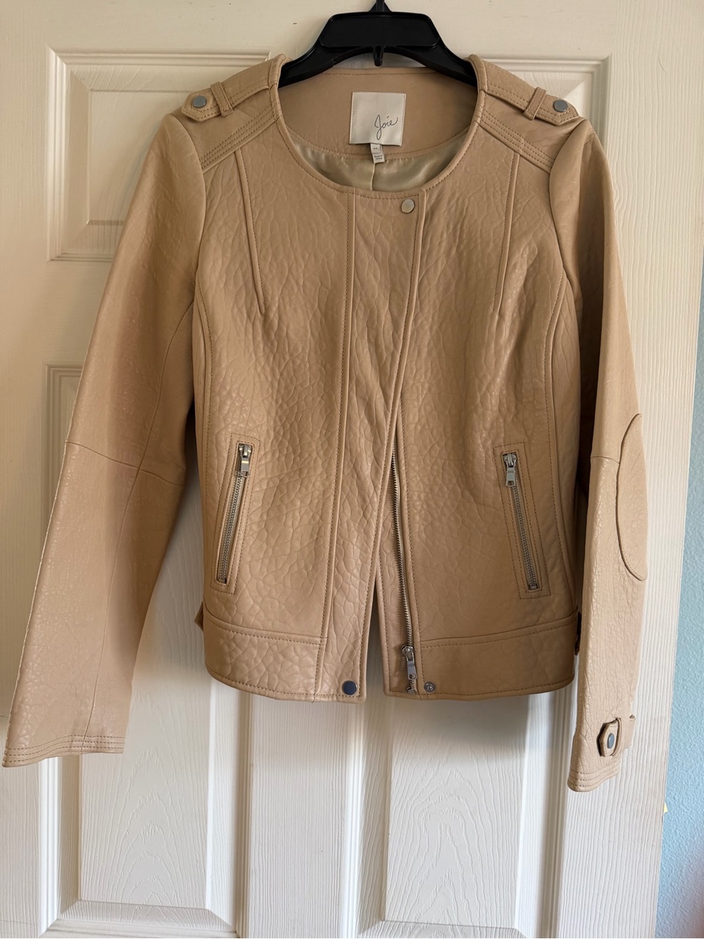 Joie Women’s Tan 100% lamb skin Leather Jacket -M